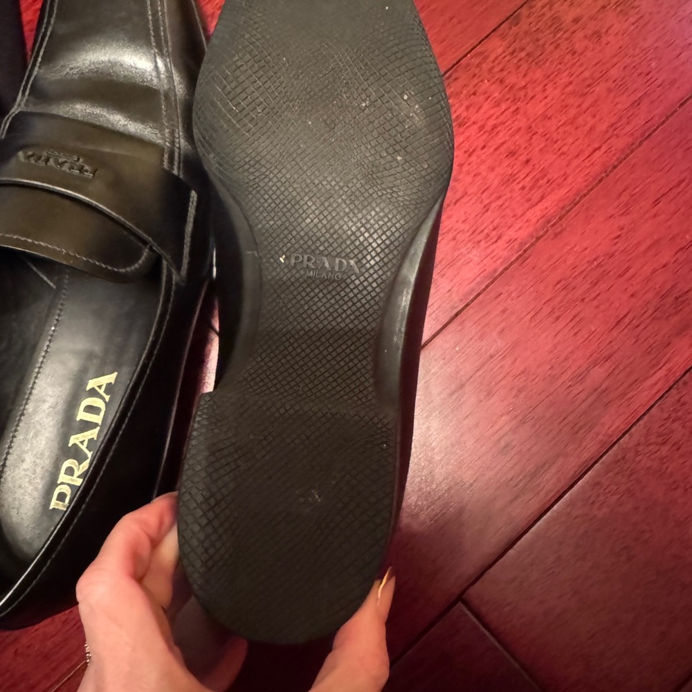 Prada Men's Black Leather Loafers - Picture 6 of 7